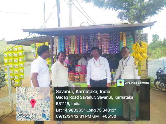 ಸವಣೂರ ಪಟ್ಟಣದ ತಂಬಾಕು ಉತ್ಪನ್ನ ಮಾರಾಟದ ಅಂಗಡಿಗಳ ಮೇಲೆ ದಾಳಿ  