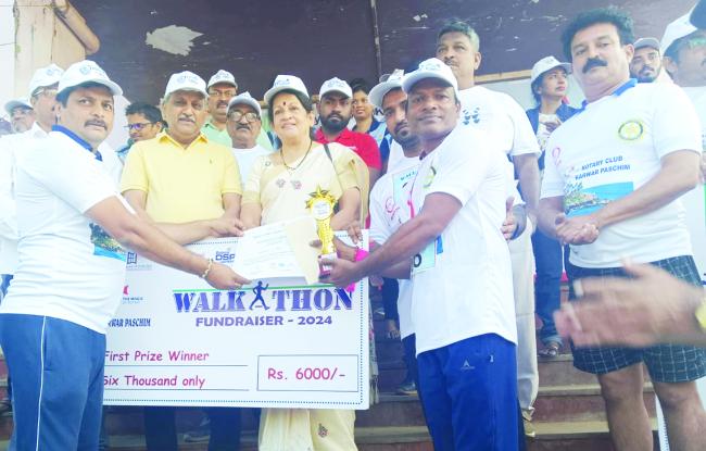 ರೋಟರಿ ಕ್ಲಬ್ ವಾಕ್‌ಥಾನ್ ಸ್ಪರ್ಧೆ: ಪ್ರಶಾಂತ ಪ್ರಥಮ  