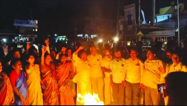 ಅಶ್ಲೀಲ ಪದ ಬಳಕೆ : ಸಿ.ಟಿ.ರವಿ ವಿರುದ್ದ ಪ್ರತಿಭಟನೆ