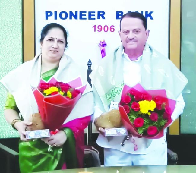 ಪಯೋನೀಯರ್ ಬ್ಯಾಂಕ್‌ಗೆ ಅಷ್ಟೇಕರ ಅಧ್ಯಕ್ಷ, ಶಹಾಪುರಕರ ಉಪಾಧ್ಯಕ್ಷೆ