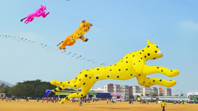 ಗವಿಸಿದ್ದೇಶ್ವರ ಜಾತ್ರೆಯಲ್ಲಿ ಗಮನ ಸೆಳದ ಬೃಹತ್ ಗಾತ್ರದ ಗಾಳಿಪಟಗಳ ಪ್ರದರ್ಶನ