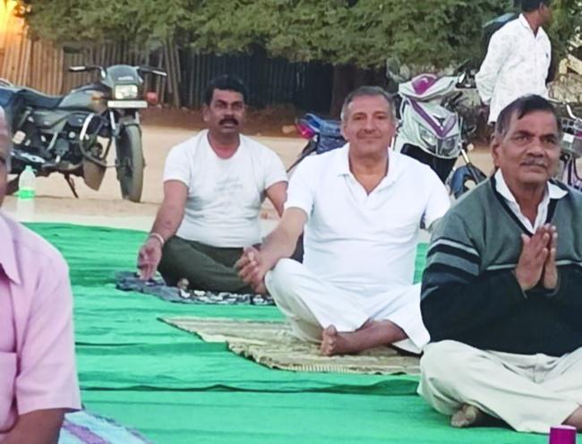 ಯೋಗದೊಂದಿಗೆ ರಥಸಪ್ತಮಿ ದಿನಾಚರಣೆ ಆಚರಣೆ