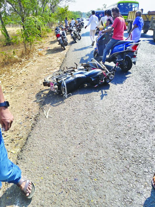 ಲ್ಯಾಳ ಕ್ರಾಸ್ ಬಳಿ ಟಿಪ್ಪರ್ ಡಿಕಿ ಹೊಡೆದ ಪರಿಣಾಮ ಬೈಕ್ ಸವಾರ ಸಾವು 