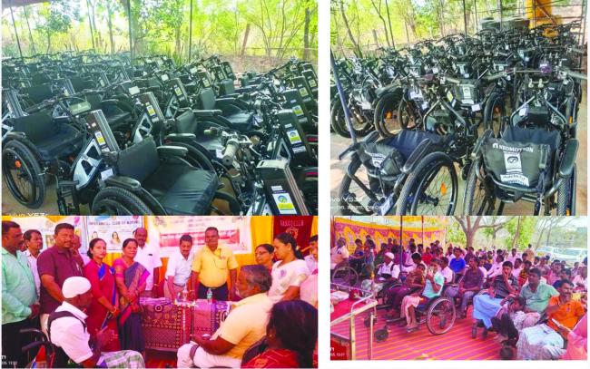 ವಿಕಲಚೇತನರಿಗೆ ಚಾರ್ಜಿಂಗ್ ವೀಲ್ ಚೇರ್ ವಿತರಣೆ