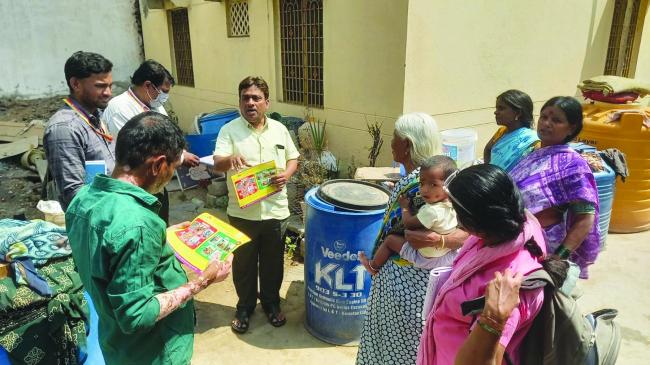 ಮನೆ ಹೊರಗಿನ ನೀರು ಸಂಗ್ರಹಕಗಳಿಗೆ ಸರಿಯಾಗಿ ಮುಚ್ಚಳ ಮುಚ್ಚುವ ಮೂಲಕ ಈಡಿಸ್ ಸೊಳ್ಳೆಗಳು ಮೊಟ್ಟೆ ಇಡದಂತೆ ಸಹಕರಿಸಿ: ಡಾ ಅಬ್ದುಲ್ಲಾ 