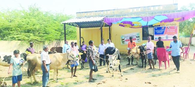 ರೈತರ ಮನೆ ಬಾಗಿಲಿಗೆ ಹಸು ಎಮ್ಮೆಗಳಿಗೆ ಉಚಿತ ಗರ್ಭಧಾರಣೆ ಸೇವೆಯನ್ನು ನೀಡುತ್ತಿದ್ದು ಇದರ ಸದುಪಯೋಗವನ್ನು ರೈತರು ಪಡೆದುಕೊಳ್ಳಬೇಕು 