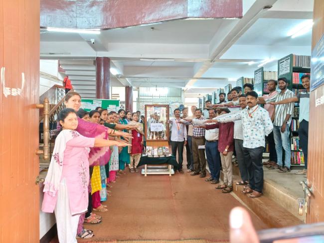 ಗ್ರಂಥಾಲಯದಲ್ಲಿ ರಾಷ್ಟ್ರೀಯ ವಿಜ್ಞಾನ ದಿನ ಆಚರಣೆ 