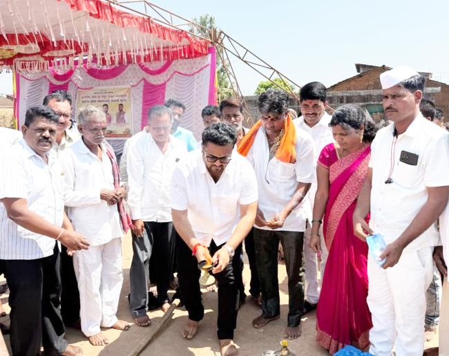ಬೆಂಡಿಗೇರಿ : ದೇವಸ್ಥಾನ ಕಟ್ಟಡ ಕಾಮಗಾರಿಗೆ ಭೂಮಿ ಪೂಜೆ