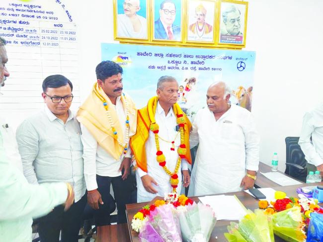 ಹಾವೇರಿ ಹಾಲು ಒಕ್ಕೂಟದ ಅಧ್ಯಕ್ಷ-ಉಪಾಧ್ಯಕ್ಷರ ಅವಿರೋಧ ಆಯ್ಕೆ 