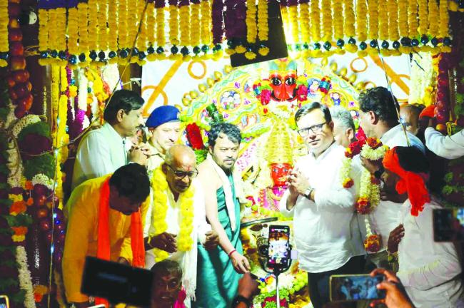 ಗ್ರಾಮದೇವಿ ಜಾತ್ರಾ ಮಹೋತ್ಸವದ ಹಿನ್ನೆಲೆಯಲ್ಲಿ ರಥೋತ್ಸವಕ್ಕೆ : ಶ್ರೀನಿವಾಸ ಮಾನೆ ಚಾಲನೆ