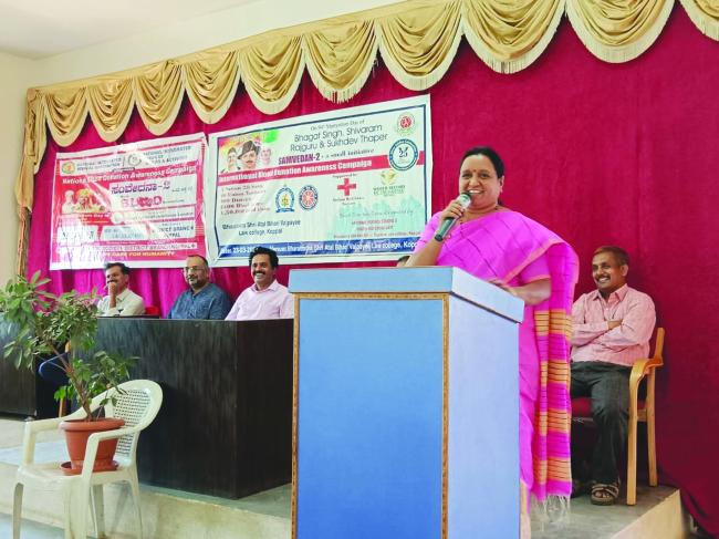 ರಕ್ತದಾನಿಯನ್ನು ಯಾರು ನೋಡದಿದ್ದರೂ, ಭಗವಂತ  ನೋಡುತ್ತಾನೆ : ಉಷಾದೇವಿ ಹಿರೇಮಠ 