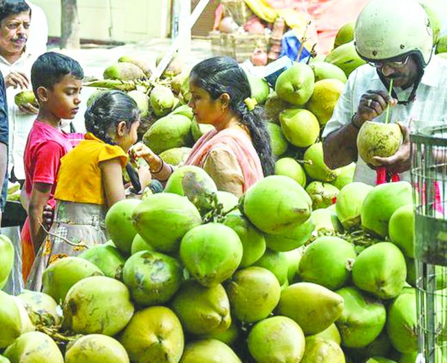 ಬಿಸಿಲಿನ ಹೊಡೆತಕ್ಕೆ ಜನ ಕಂಗಾಲು: ತಂಪುಪಾನೀಯಕ್ಕೆ ಜನ ಮೊರೆ ಽ ಹಗಲಿನಲ್ಲಿ ಬಿಸಿಲಿನ ಕಾಟ, ರಾತ್ರಿ ಸೆಕೆ ಹಿಂಸೆ 