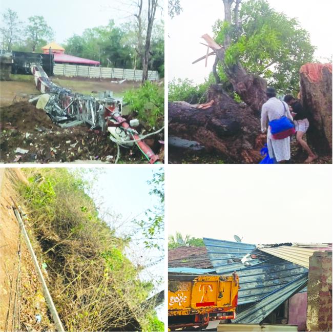 ಬಿರುಗಾಳಿಗೆ ನಲುಗಿದ ಮುಂಡಗೋಡು!  