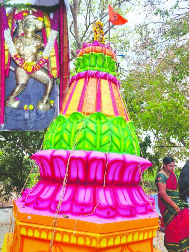 ರುದ್ರಭಾವಿ ಆಂಜನೇಯ ದೇವಸ್ಥಾನಕ್ಕೆ ಕಳಸಾರೋಹಣ