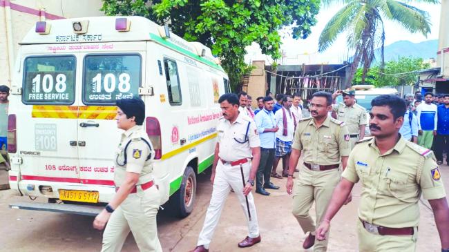 ಬಳ್ಳಾರಿ ಜಿಲ್ಲಾ ಪೋಲಿಸ್ ವರಿಷ್ಠಾಧಿಕಾರಿ ಭೇಟಿ ಪರೀಶೀಲನೆ  