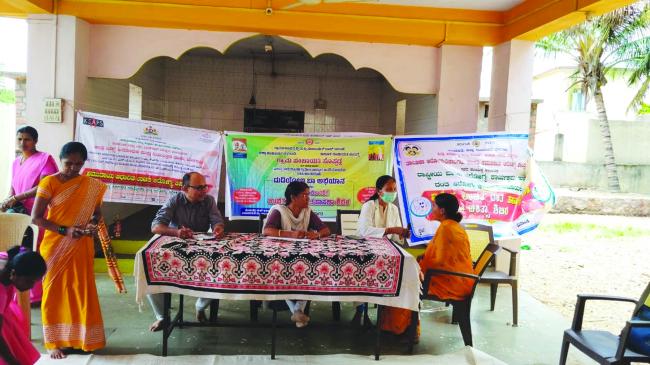 ನರೇಗಾ ಕೂಲಿ ಕಾರ್ಮಿಕರಿಗೆ ಉಚಿತ ಆರೋಗ್ಯ ಶಿಬಿರ 