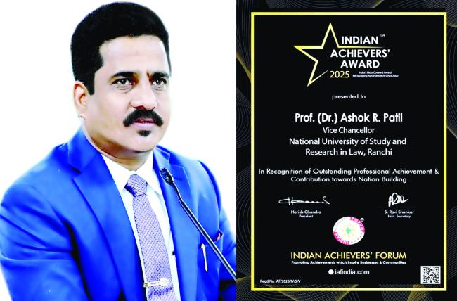 ಪ್ರೊ. ಅಶೋಕ ಪಾಟೀಲರಿಗೆ ಭಾರತೀಯ ಸಾಧಕರ ಪ್ರಶಸ್ತಿ  