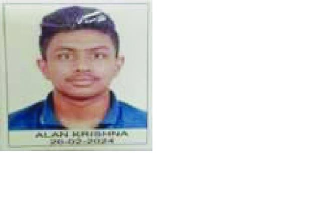  ಎಮ್‌.ಬಿ.ಬಿ.ಎಸ್ ವಿದ್ಯಾರ್ಥಿ ನಾಪತ್ತೆ 