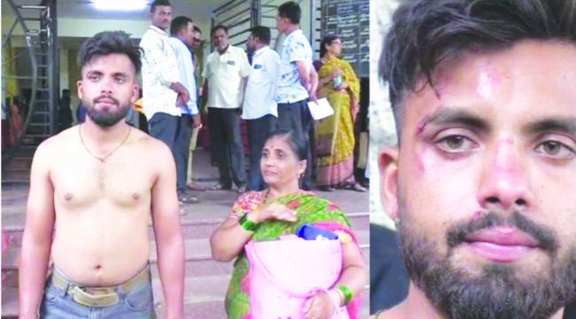 ಹೆಲೈಟ್ ಧರಿಸದ್ದಕ್ಕೆ ತಾಯಿ, ಮಗನ ಮೇಲೆ ಪೊಲೀಸರ ಹಲ್ಲೆ: ಆರೋಪ  