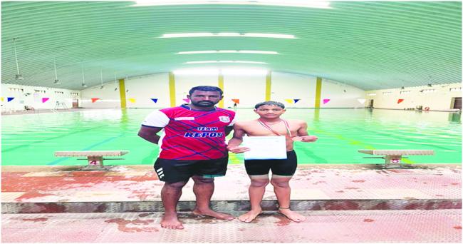 ರಾಜ್ಯಮಟ್ಟದ ಈಜು ಬ್ಯಾಕ್ ಸ್ಟ್ರೋಕ್‌ನಲ್ಲಿ ಎಸ್‌.ಜಿ.ಪ್ರಜ್ವಲ್‌ಗೆ ಮೂರನೇ ಸ್ಥಾನ 