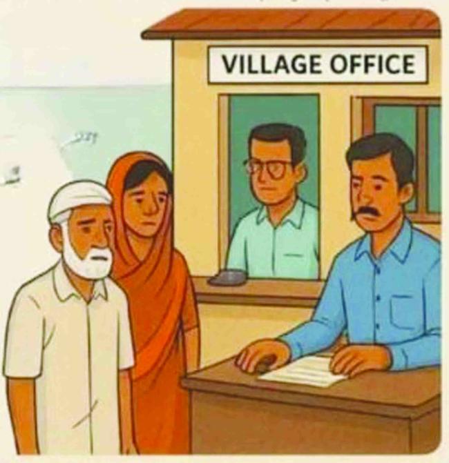 ರೈತರು ಸ್ಥಳೀಯ ಗ್ರಾಮ ಆಡಳಿತ ಅಧಿಕಾರಿ ಕಛೇರಿಗೆ ಭೇಟಿ   