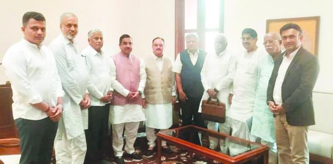 ಈರಣ್ಣ ಕಡಾಡಿ ಬಿಜೆಪಿ ಸಂಸದರ ನಿಯೋಗ ಭೇಟಿ: ರಸಗೊಬ್ಬರದ ವಿತರಣೆ ಚರ್ಚೆ