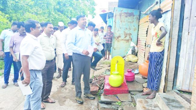 ಜಲಜೀವನ ಮಿಷನ್ ಕಾಮಗಾರಿಗಳ ಜಿ.ಪಂ. ಸಿಇಓ ರಿಷಿ ಆನಂದ ಪರೀಶೀಲನೆ 