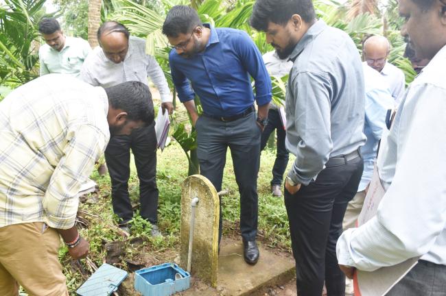ಜಿ.ಪಂ ಸಿಇಒ ರವರಿಂದ ಜೆಜೆಎಮ್ ಕಾಮಗಾರಿ ಪರೀಶೀಲನೆ 