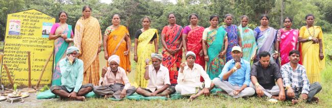 ಉದ್ಯೋಗ ಖಾತರಿ ಸ್ಥಳದಲ್ಲಿ ರಕ್ಷಾ ಬಂಧನ ಆಚರಣೆ 