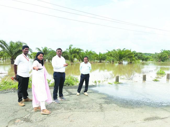 ಡೋಣಿ ನದಿ ನೀರಿನ ಮಟ್ಟ ಪರೀಶೀಲಿಸಿದ ತಹಶೀಲ್ದಾರ್ ಡಾ. ಹೂಗಾರ  