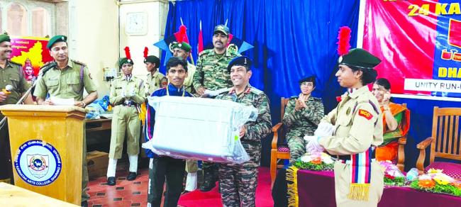 ಧಾರವಾಡದ ಎನ್‌ಸಿಸಿ ಬಟಾಲಿಯನ್‌ನಿಂದ ಏಕತಾ ಓಟ