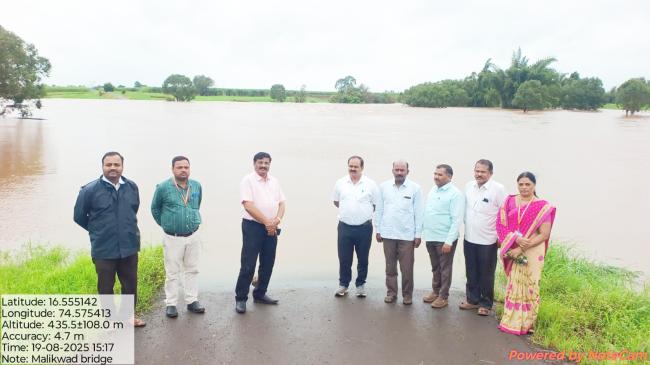 ತಾಲೂಕಾ ದಂಡಾಧಿಕಾರಿಗಳಿಂದ ಪ್ರವಾಹ ಪರಿಸ್ಥಿತಿ ವೀಕ್ಷಣೆ 