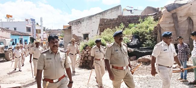 ಗೌರಿ ಗಣೇಶ, ಈದ್ ಮಿಲಾದ ಹಬ್ಬದ ನಿಮಿತ್ಯ ಪೊಲೀಸ್ ಪಥಸಂಚಲನ  