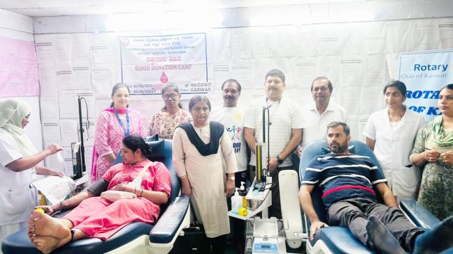 ರೋಟರಿ ಕ್ಲಬ್ ಆಫ್ ಕಾರವಾರ ವತಿಯಿಂದ ರಕ್ತದಾನ ಶಿಬಿರ 