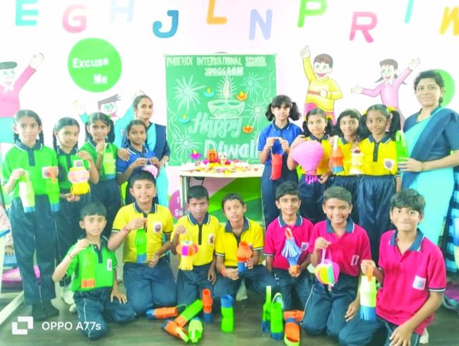 ಪಿನಿಕ್ಸ್‌ ಶಾಲೆಯಲ್ಲಿ ಪರಿಸರ ಸ್ನೇಹಿ ದೀಪಾವಳಿ ಅಚರಣೆ ಪ್ರಾತ್ಯಕ್ಷಿಕೆ 