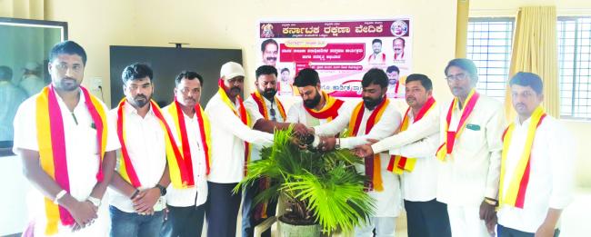 ಕನ್ನಡ ನಾಡು, ನುಡಿ ರಕ್ಷಣೆಗೆ ಕರವೇ ಬದ್ಧ: ಶ್ರೀಶೈಲ ಮುಳಜಿ