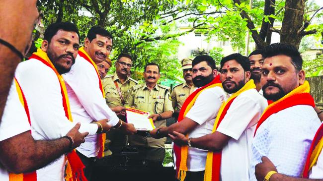 ರಾಜ್ಯೋತ್ಸವದ ಮೆರವಣಿಗೆಯ ಭದ್ರತೆಗೆ ಪೋಲಿಸ್ ಆಯುಕ್ತರಿಗೆ ಕರವೇ ಮನವಿ