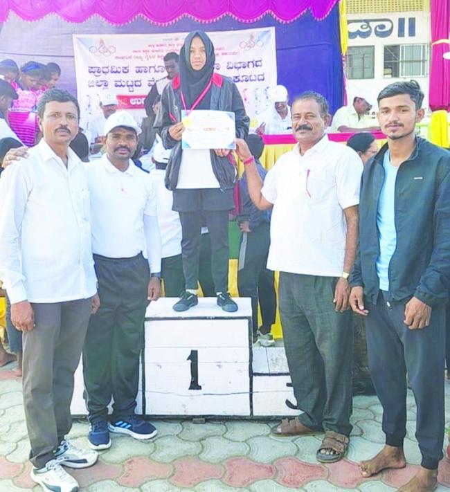 ಅಥ್ಲೆಟಿಕ್ಸ್‌ನಲ್ಲಿ ರಾಜ್ಯಮಟ್ಟಕ್ಕೆ ಶಿಫಾ ಆಯ್ಕೆ  