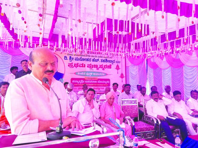 ಮನೋಹರ್ ತಹಸಿಲ್ದಾರ್ ಉದಾಸಿ ಹಾನಗಲ್ ಅಭಿವೃದ್ಧಿಗೆ ಪೈಪೋಟಿ ನಡೆಸಿದರು: ಬಸವರಾಜ ಬೊಮ್ಮಾಯಿ