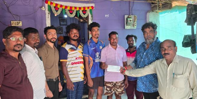 ಮೀನು ಚುಚ್ಚಿ ಮೃತ ಪಟ್ಟ ಯುವಕನ ಕುಟುಂಬಕ್ಕೆ ನೆರವು ನೀಡಿದ ಶಾಸಕ ಸತೀಶ್ಸೈಲ್‌