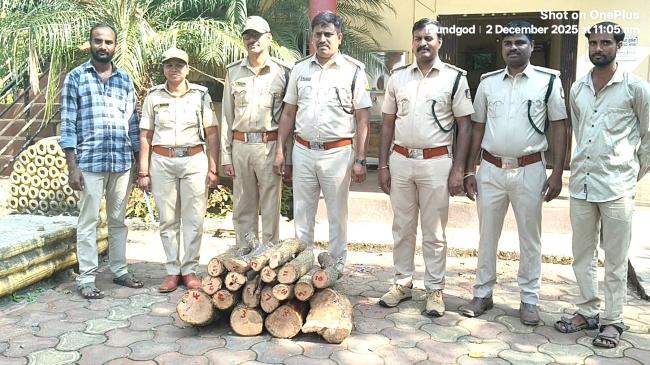 60 ಕೆಜಿ ಶ್ರೀಗಂಧದ ತುಂಡು ವಶ: ಆರೋಪಿ ಪರಾರಿ  