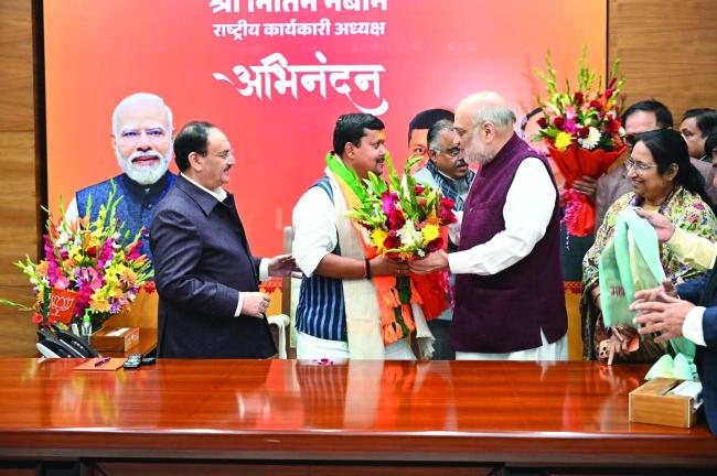 ಬಿಜೆಪಿ ರಾಷ್ರೀಯ ಕಾರ್ಯದ್ಯಕ್ಷರಾಗಿ ನಿತಿನ್ ನಬಿನ್