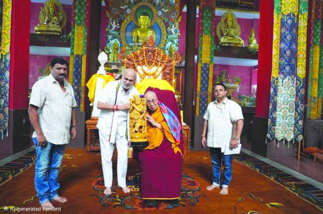 14ನೇ ದಲೈ ಲಾಮಾರ ಆಶೀರ್ವಾದ ಪಡೆದ ಶಾಸಕ ಶಿವರಾಮ ಹೆಬ್ಬಾರ್  