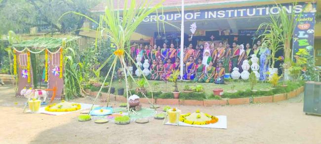 ಶಿಕ್ಷಣ ಸಂಸ್ಥೆಯಲ್ಲಿ  ಮಕರ ಸಂಕ್ರಾಂತಿಯ ಹಬ್ಬ  ಆಚರಣೆ 