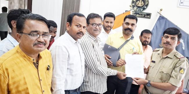 ತಪ್ಪಿತಸ್ಥರ ವಿರುದ್ದ ಸೂಕ್ತ ಕ್ರಮಕ್ಕೆ ಆಗ್ರಹಿಸಿ ಮನವಿ