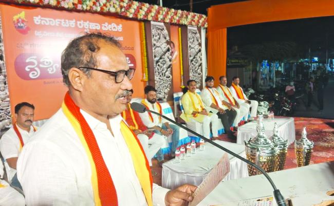 ಕನ್ನಡ ಭಾಷೆ ನಮ್ಮೆಲ್ಲರ ಉಸಿರಾಗಿರಲಿ: ದಮ್ಮೂರಮಠ  