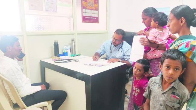 ಹನುಮಸಾಗರದಲ್ಲಿ ಚಿಕ್ಕ ಮಕ್ಕಳ ಉಚಿತ ಆರೋಗ್ಯ ತಪಾಸಣಾ ಶಿಬಿರ ಯಶಸ್ವಿ 