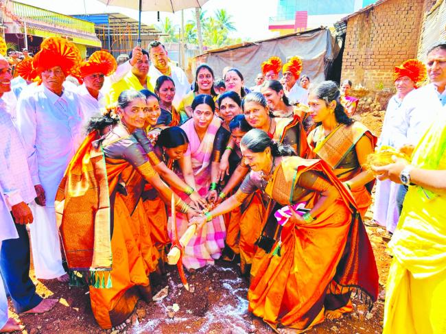 50 ಲಕ್ಷ ರೂ. ವೆಚ್ಚದ ಶ್ರೀ ಮಹಾಲಕ್ಷ್ಮೀ ದೇವಸ್ಥಾನದ ನೂತನ ಕಟ್ಟಡಕ್ಕೆ ಭೂಮಿ ಪೂಜೆ 