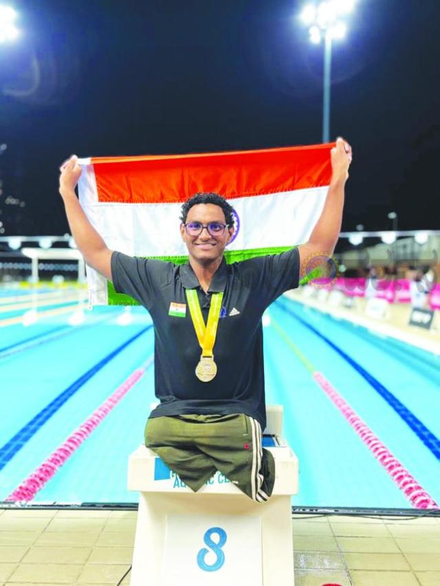 ಬಳ್ಳಾರಿ: ಪ್ಯಾರಾ ಈಜುಗಾರ ಗೋಪಿಚಂದ್‌ಗೆ ಅಂತರಾಷ್ಟ್ರೀಯ ಬೆಳ್ಳಿ ಪದಕ 