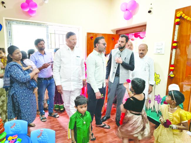 ಜಿಲ್ಲಾ ಪಂಚಾಯತ ಆವರಣದಲ್ಲಿ ನವೀಕರಣಗೊಂಡ ಶಿಶು ಪಾಲಿನ ಕೇಂದ್ರ ಉದ್ಘಾಟನೆ 